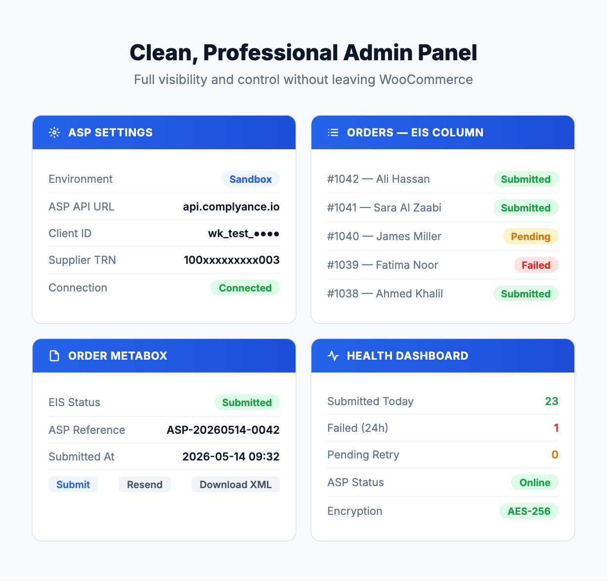 FatooraAE – Admin-Panel