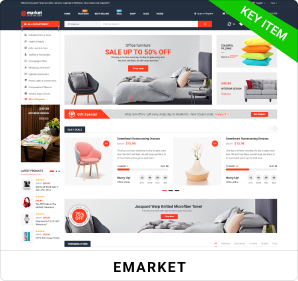 eMarket – E-Commerce- und Mehrzweck-Marktplatz WooCommerce WordPress Theme