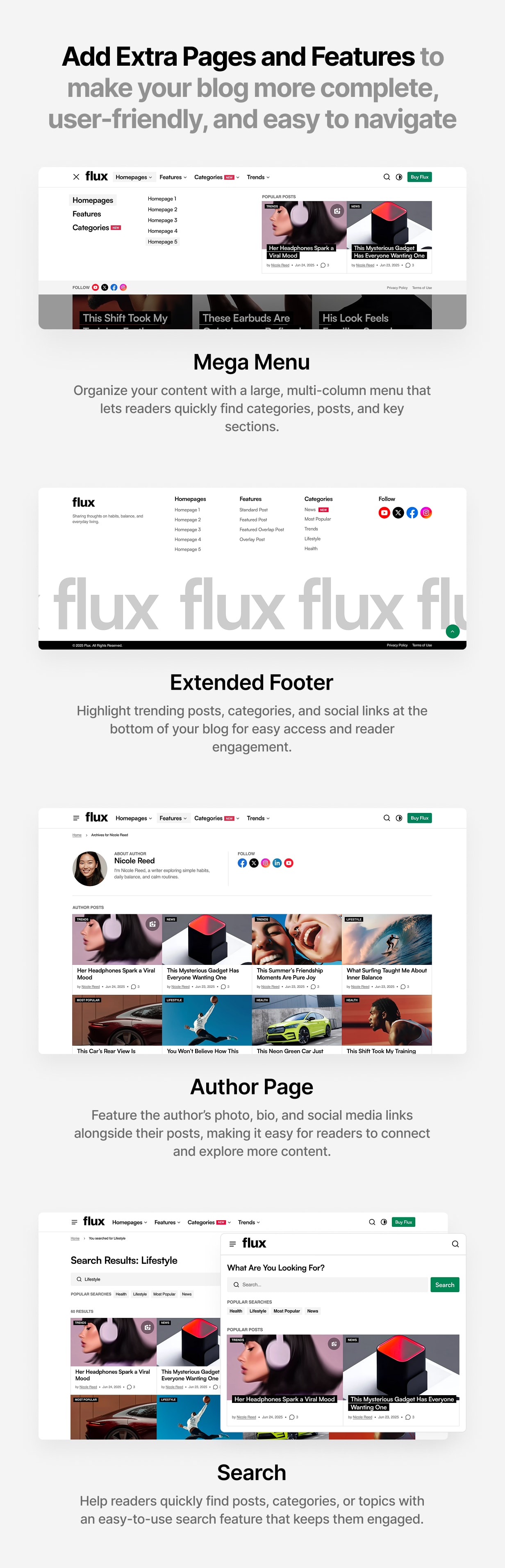 Flux – KI-gestütztes Blog- und Magazin-WordPress-Theme – 9