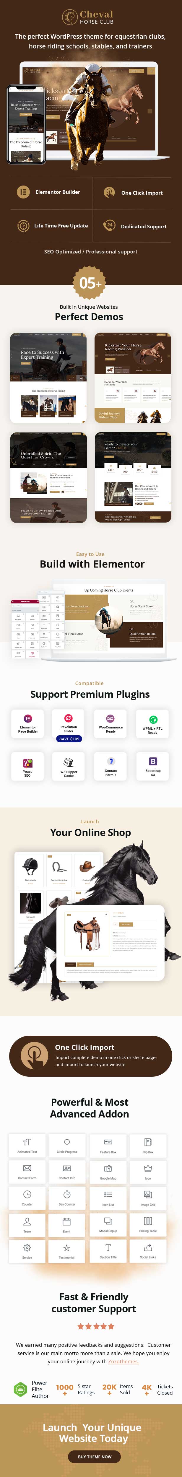 Cheval – WordPress-Theme für Pferdeclub und Pferdesport