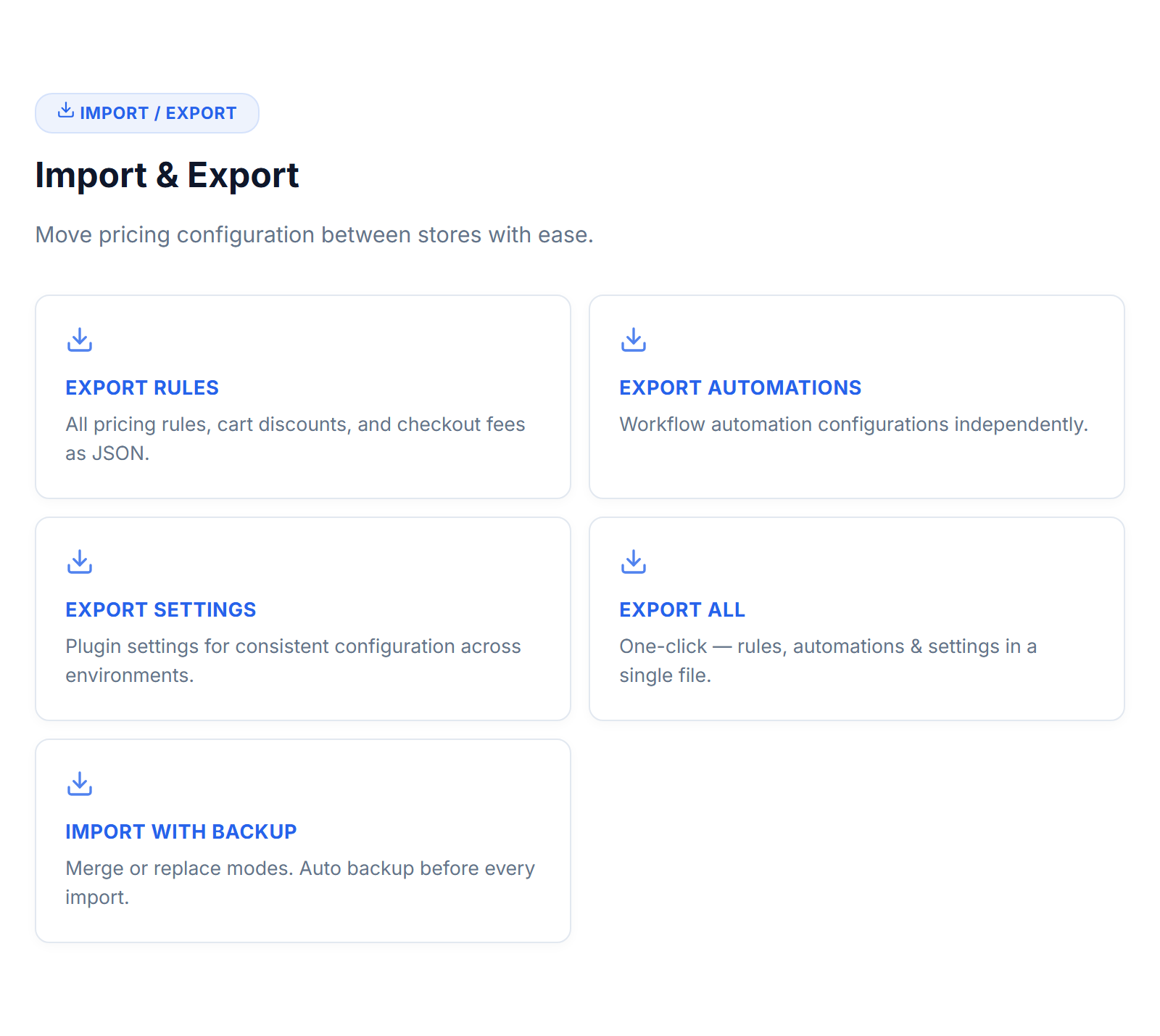 Import und Export – PredictCart