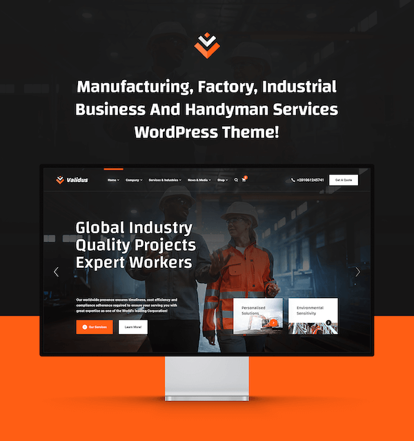 Validus – WordPress-Theme für Industrieunternehmen und Heimwerkerdienste – 5