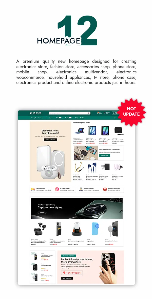 Zagg – Elektronik & Zubehör WooCommerce WordPress Theme – 1