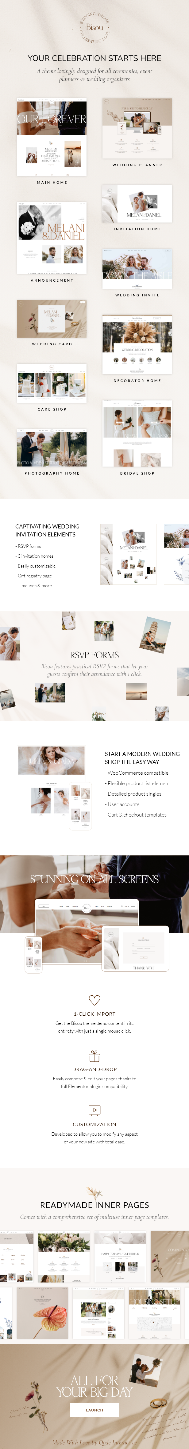 Bisou – Hochzeits-WordPress-Theme – 1