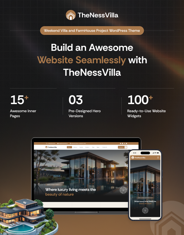 TheNessVilla – WordPress-Theme für Wochenendvilla und Bauernhausprojekt – 1