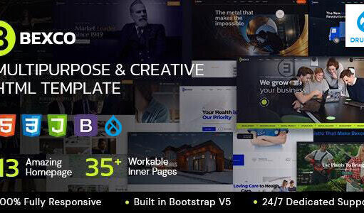 Bexco – Kreatives Mehrzweck-Drupal 10- und 11-Template