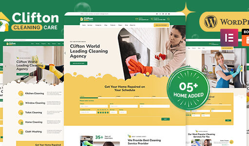 Clifton – WordPress-Layout für Reinigungsagenturen