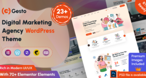 Gesto – WordPress-Vorlage für Agenturen für digitales Marketing