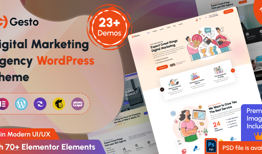 Gesto – WordPress-Vorlage für Agenturen für digitales Marketing