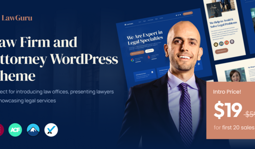 LawGuru – WordPress-Layout für Anwaltskanzleien und Rechtsanwälte