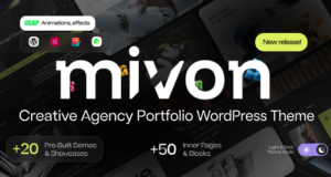 Mivon – WordPress-Template für das Portfolio der Kreativagentur