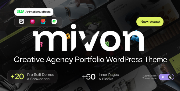 Mivon – WordPress-Template für das Portfolio der Kreativagentur