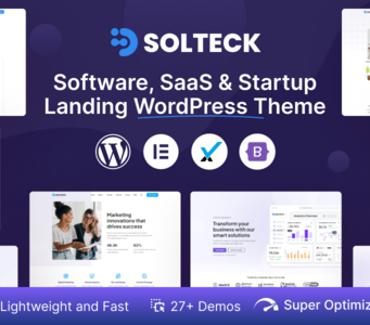 SolTeck – Software-, Startup- und SaaS-Landing-WordPress-Vorlage