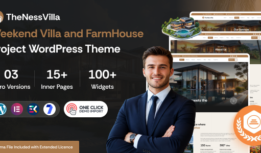 TheNessVilla – WordPress-Vorlage für Wochenendvilla und Bauernhausprojekt