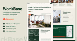 WorkBase – Coworking & Creative Space Elementor-Vorlagenkit