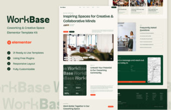 WorkBase – Coworking & Creative Space Elementor-Vorlagenkit
