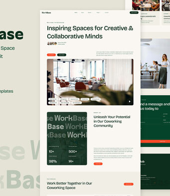 WorkBase – Coworking & Creative Space Elementor-Vorlagenkit