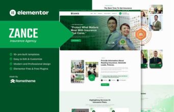 Zance – Elementor-Vorlagenkit für Versicherungsagenturen