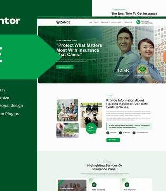Zance – Elementor-Vorlagenkit für Versicherungsagenturen