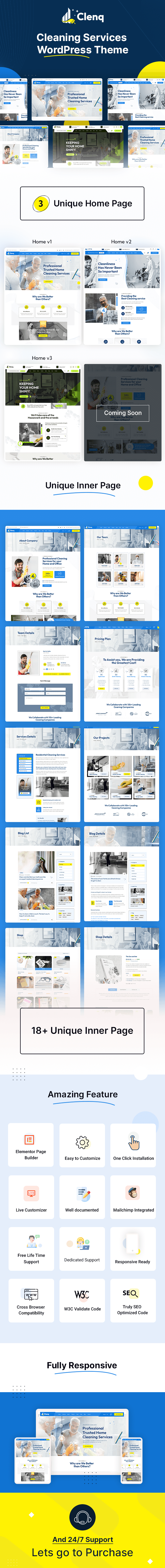 Clenq – WordPress-Theme für Reinigungsdienste