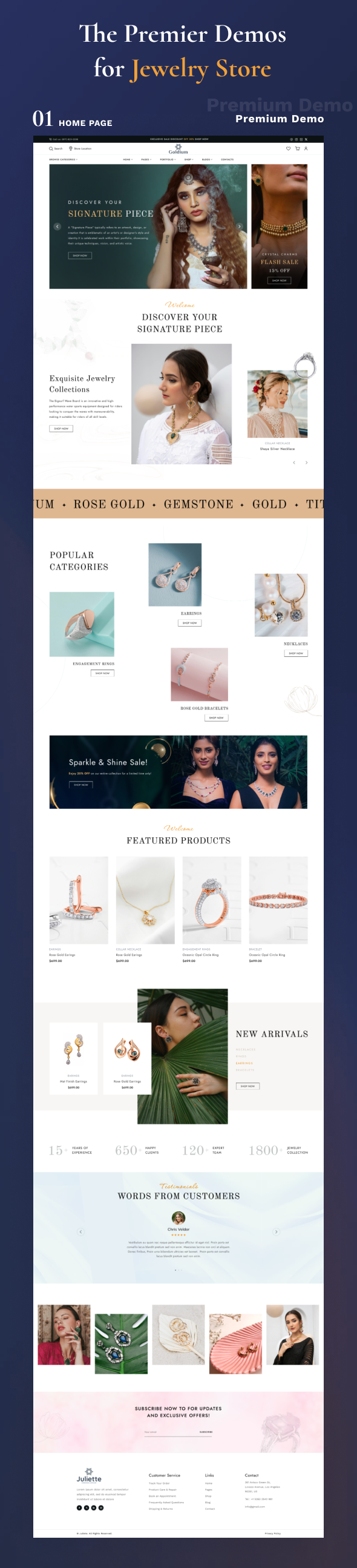 Goldium – Juweliergeschäft Woocommerce Theme – 2