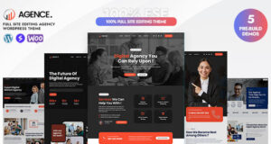 Agence – Digitale Agentur, vollständige Website-Bearbeitung, WordPress-Block-Layout