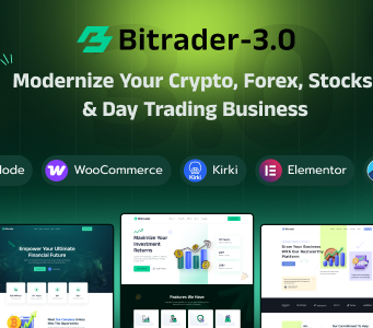 Bitrader – WordPress-Template für Krypto-, Aktien- und Forex-Handelsgeschäfte