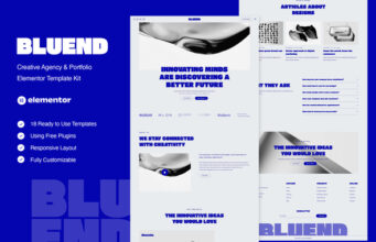 Bluend – Elementor-Vorlagen-Kit für Kreativagenturen und Portfolios