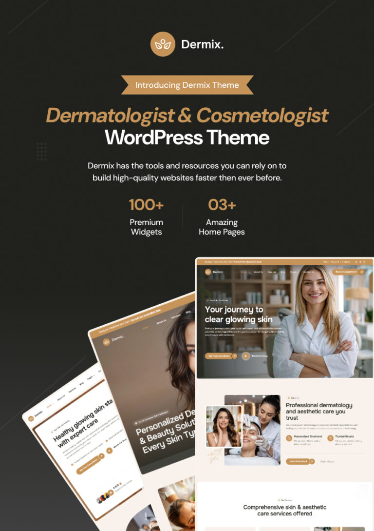 Dermix – WordPress-Template für Dermatologen- und Kosmetikkliniken