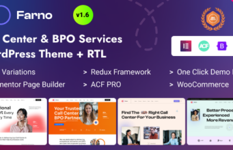 Farno – Callcenter- und BPO-Dienste Elementor WordPress Vorlage