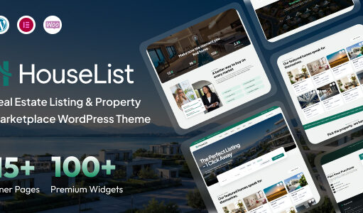 HouseList – WordPress-Template für Immobilieneinträge und Immobilienmarktplatz