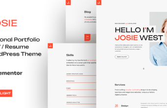 Josie – Lebenslauf-WordPress-Template