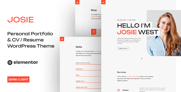Josie – Lebenslauf-WordPress-Template