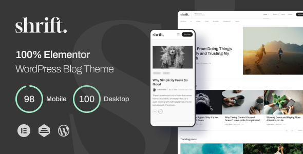 Shrift – 100 % Elementor-Blog-WordPress-Template
