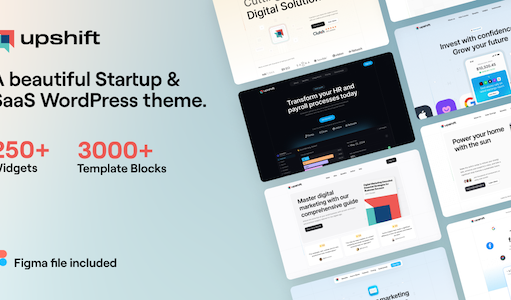 Upshift – Startup & SaaS WordPress Vorlage