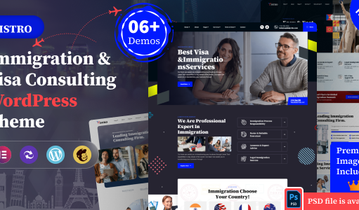 Vistro – WordPress-Template für Visa-Einwanderung