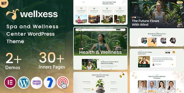 Wellxess – Spa- und Wellnesscenter-WordPress-Layout