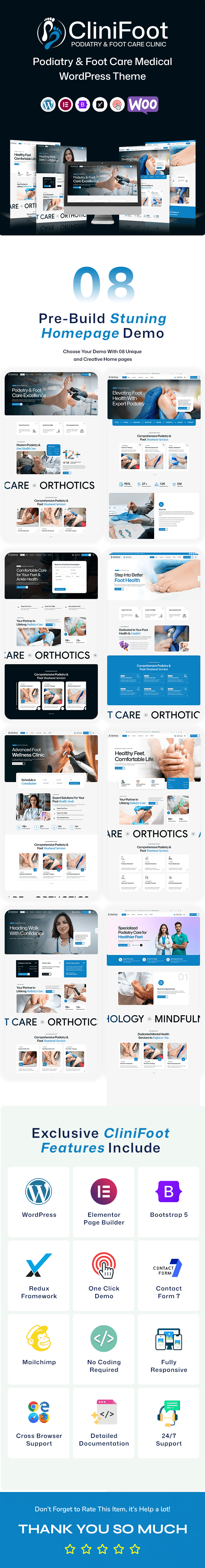 CliniFoot – Medizinisches WordPress-Theme für Podologie und Fußpflege – 2
