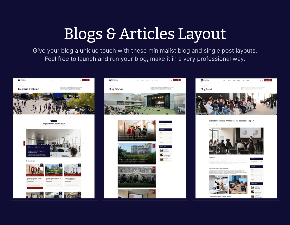 Ellington – WordPress-Theme für Hochschulbildung – 9