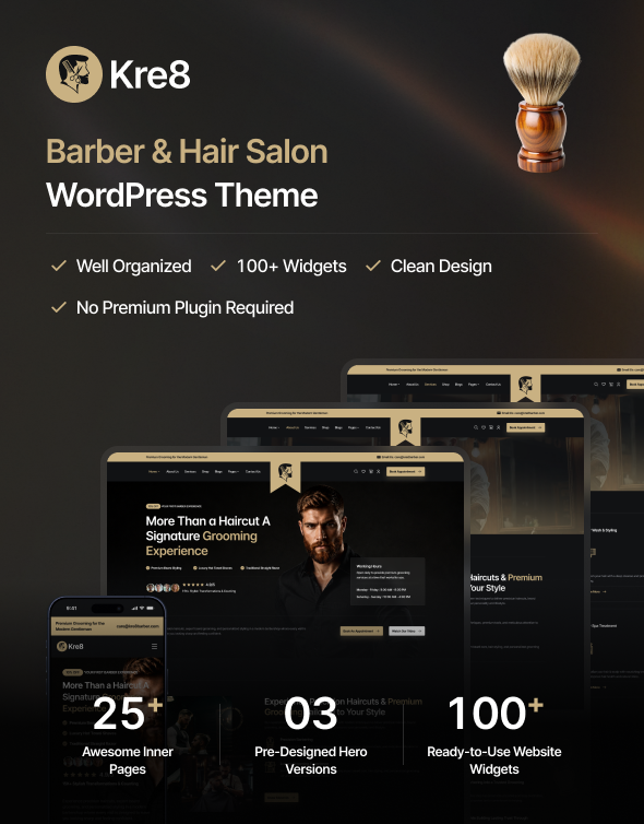 Kre8 | WordPress-Theme für Friseur- und Friseursalons – 1