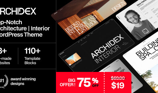 Archidex – Architektur-Innenraum-WordPress-Layout