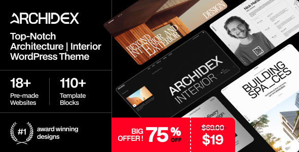 Archidex – Architektur-Innenraum-WordPress-Layout