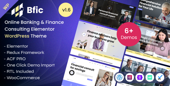Bfic – Online-Banking- und Finanzberatungs-Elementor-WordPress-Template
