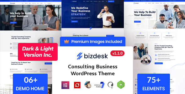 Bizdesk – WordPress-Vorlage für Unternehmensberatung