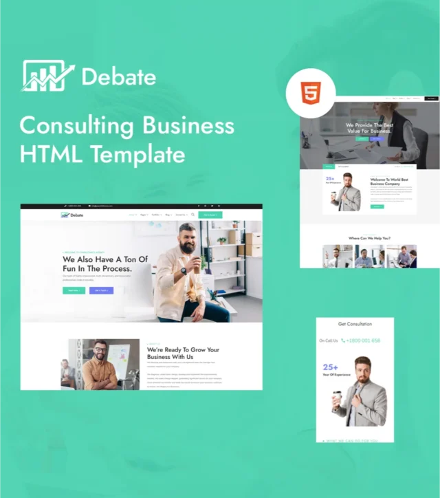 Debatte – HTML-Vorlage für Unternehmensberatung