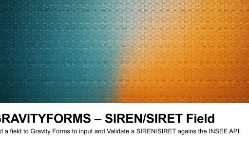 Die Schwerkraft bildet das SIREN/SIRET-Feld