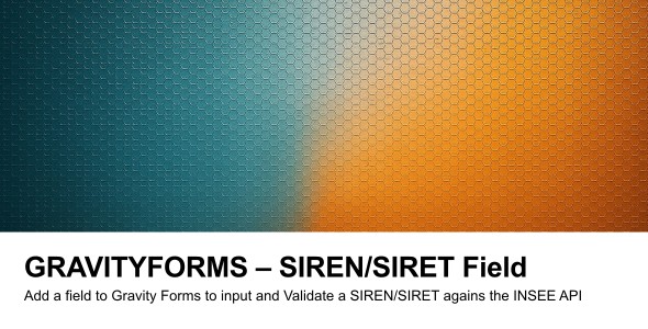 Die Schwerkraft bildet das SIREN/SIRET-Feld