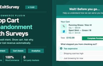 ExitSurvey – Intelligente Exit-Intent-Umfrage und Warenkorbwiederherstellung für WooCommerce