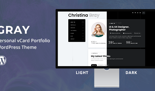 Gray – Persönliches Portfolio-WordPress-Layout