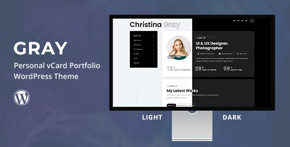 Gray – Persönliches Portfolio-WordPress-Layout